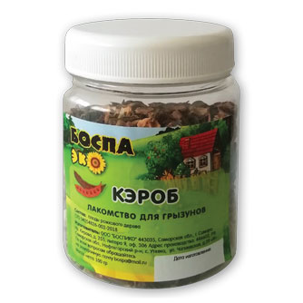 БОСПА ЭКО Лакомство для грызунов кэроб / банка, 100 гр