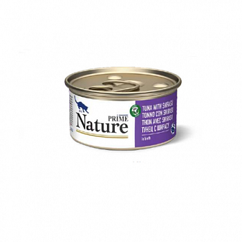 PRIME NATURE Консервы для кошек Тунец с ширасу в бульоне 85г