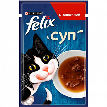 Felix Суп для кошек, с говядиной, (Soup Beef) 48 гр