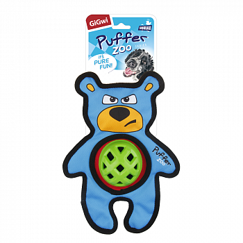 GiGwi Игрушка для собак Медведь с пищалкой 26см, серия PUFFER ZOO