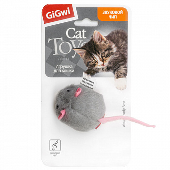 GiGwi Игрушка для кошек Мышка со звуковым чипом 6 см (75040 )