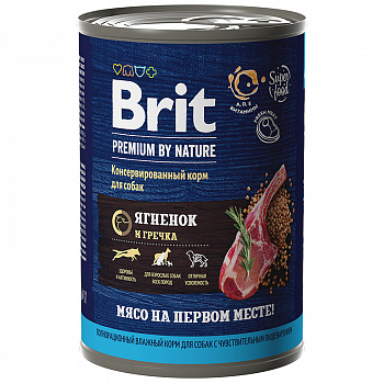 Brit Premium Консервы для собак всех пород с ягненком и гречкой, 410 г