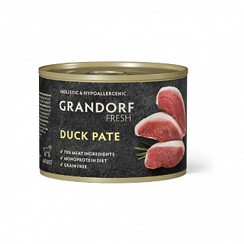 GRANDORF FRESH Консервы для собак Паштет из утки 200 гр