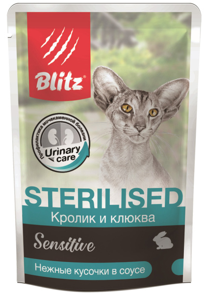 blitz-sensitive-krolik-i-klyukva-nezhnye-kusochki-v-souse-vlazhnyj-korm-dlya-kastrirovannyh-ili-sterilizovannyh-koshek-i-kotov