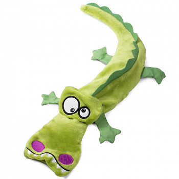GiGwi Игрушка для собак Крокодил с 4-мя пищалками 38см, серия PLUSH FRIENDZ
