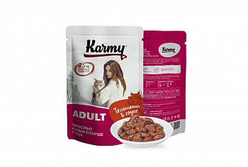 Karmy Паучи для Кошек Телятина в соусе 80 гр