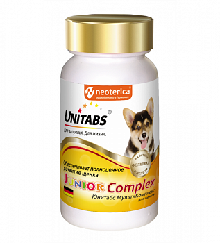 UNITABS Витаминно-минеральный комплекс MultiComplex с В9 для щенков, 100 таб