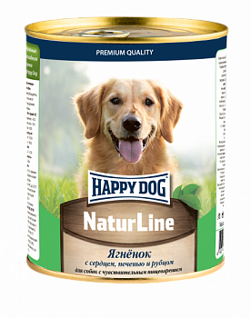 Happy dog Natur Line Консервы для собак Ягненок с сердцем, печенью и рубцом (НФКЗ) 970 гр
