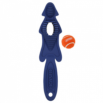 Joyser Игрушка для собак JOYSER Slimmy Большая шкура лисы из резины c мячом-пищалкой M/L синяя, 45см