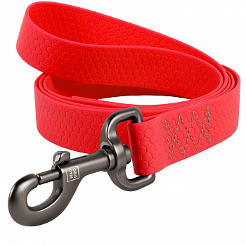 COLLAR Поводок для собак водостойкий WAUDOG Waterproof, Ш 15 мм, Дл 122 см красный