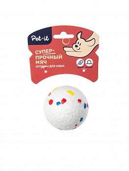 Pet it Игрушка для собак серия E-TPU суперпрочный мяч, цветной, 6.3 см