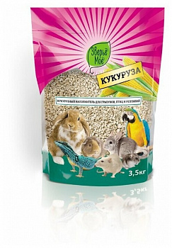 Зверье Мое Наполнитель кукурузный для грызунов, птиц, рептилий 3,5 кг