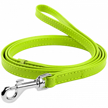 COLLAR Поводок для собак кожаный WAUDOG Glamour, Ш 18 мм, Дл 122 см салатовый