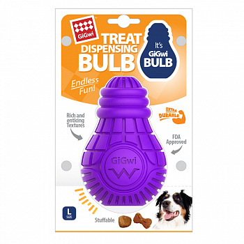 GiGwi Игрушка для собак Резиновая лампочка 12 см, серия BULB RUBBER