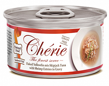 Pettric Cherie Консервы для кошек Тунец с креветкой в Подливе 80 гр