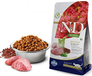 Farmina N&D QUINOA Digestion Lamb Для кошек Ягненок с киноа для поддержки пищеварения