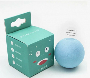 PetCh Игрушки для кошек Мяч интерактивный со звуком и мятой, "Лягушка"
