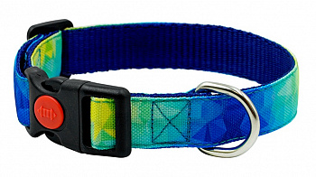 Zooexpress Ошейник ART LINE 15 мм капрон с принтом ТРИГОНОМЕТРИЯ, фастекс длина 18-25 см  