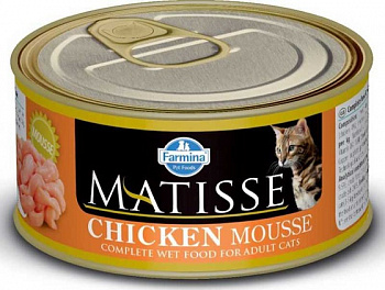 Farmina Matisse Консервы (мусс) для взрослых кошек всех пород, курица 300гр