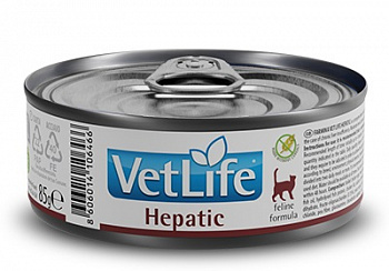 Farmina Консервы Vet Life для кошек при заболеваниях печени (Hepatic) паштет 85гр