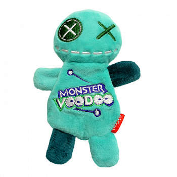 GiGwi Игрушка для собак Кукла-Вуду зеленая 17,5 см, серия MONSTER VOODOO