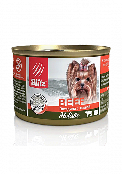 Blitz Консервы для собак Holistic «Говядина с тыквой» 200 гр 
