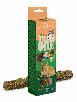 Little One Green Valley беззерновая палочка для декоративных грызунов с овощами 160 г