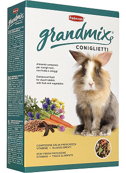 Padovan Корм комплексный основной Падован для кроликов (Padovan Grandmix Coniglietti) 850 гр