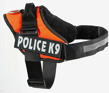PetCh Шлейка для собак POLICE-K9  (82-113см / XXL), оранжевая