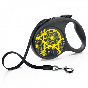 Triol Поводок-рулетка для собак Flexi Joy Lemon S 5м до 50 кг, лента (11101012)