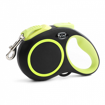 Triol Поводок-рулетка для собак  Urban Neon M, 5м до 25кг, лента, черный