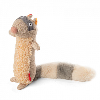 GiGwi Игрушка для собак Енот с пищалкой 17см, серия PLUSH FRIENDZ