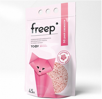 Freep Наполнитель Комкующийся "Тофу" персик 4,5л