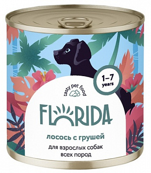 FLORIDA Консервы для собак "Лосось с Грушей"