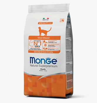 Monge Cat Monoprotein Корм для стерилизованных кошек с Уткой (Sterilised)