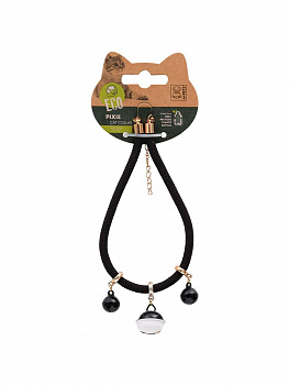 M-Pets Эко-ошейник для кошек, черный, 0.6 x 30 см