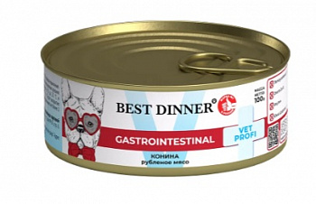 Best Dinner Консервы VET PROFI для собак Поддержание здоровья ЖКТ (Gastrointestinal) Конина 100 гр
