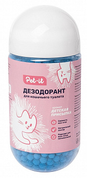 Pet it Дезодорант для кошачьего туалета с ароматом детской присыпки, 450 г