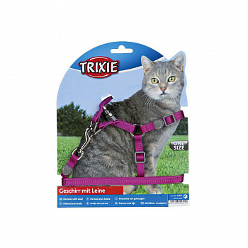 Trixie Шлейка с поводком для кошек "Premium" 26-37*10 см. (41891)
