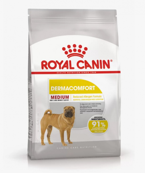Royal Canin Для собак средних пород склонных к раздражению кожи и зуду (Medium Derma Comfort)