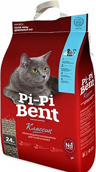 Pi-Pi-Bent Наполнитель Комкующийся, "Классик" (пакет) 10кг