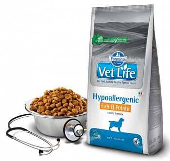 Farmina Vet Life для собак с пищев.аллергией (Hypoallergenic) Рыба с Картофелем