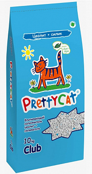 Pretty Cat Наполнитель впитывающий цеолит+силикагель "Naturel" с алоэ 10 кг