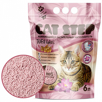 CAT STEP Наполнитель комкующийся растительный Tofu Lotus, 12 л