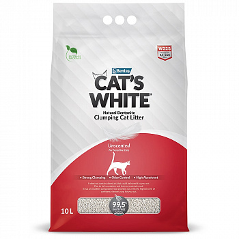 Cat's White Natural Премиальный комкующийся наполнитель без ароматизатора 10 л