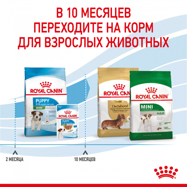 Royal Canin Для щенков малых пород: 2-10 мес. (Mini Puppy)