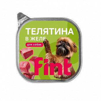 FINT Консервы для взрослых собак мелких и средних пород с телятиной в желе 100 гр