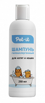 Pet it Гипоаллергенный шампунь для котят и кошек, 250 мл