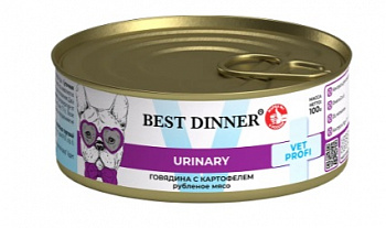 Best Dinner Консервы VET PROFI для собак Профилактика заболеваний МКБ (Urinary) Говядина 100гр