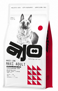 AJO Сухой корм для собак крупных пород, с индейкой и олениной (Maxi Adult)